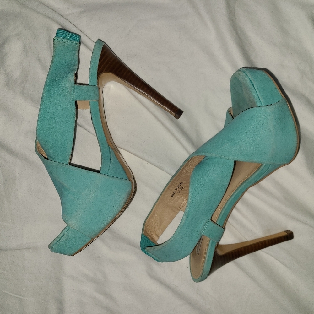 Diane von Furstenberg Suede Slingback heels size 8 BRAZIL - Picture 9 of 10